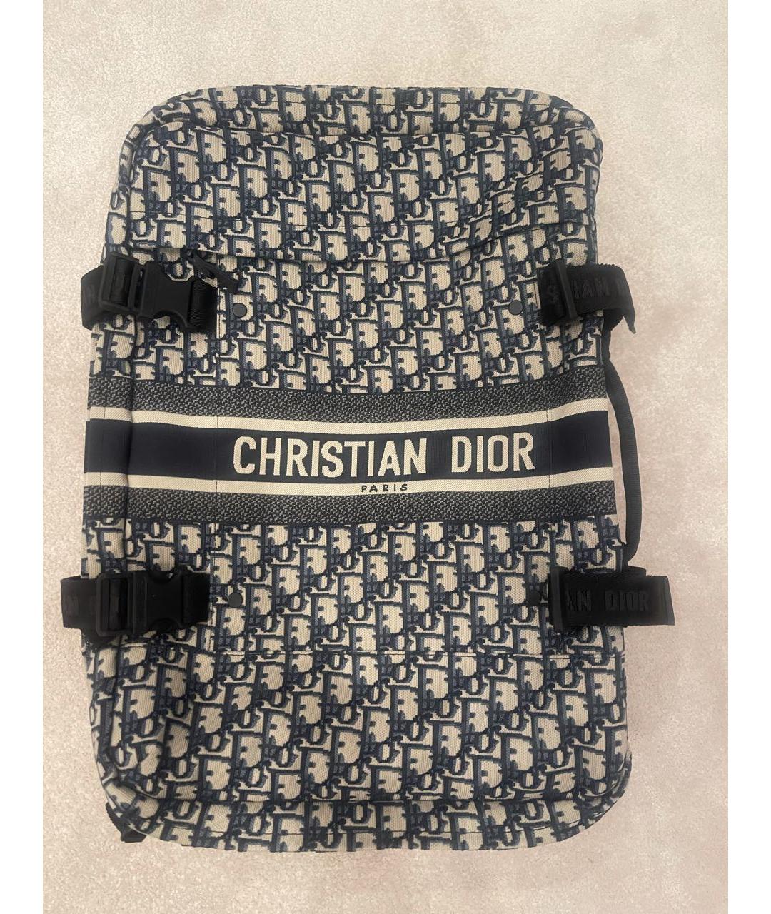 CHRISTIAN DIOR PRE-OWNED Темно-синий тканевый чемодан, фото 7