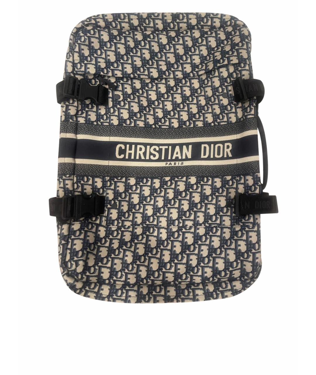 CHRISTIAN DIOR PRE-OWNED Темно-синий тканевый чемодан, фото 1