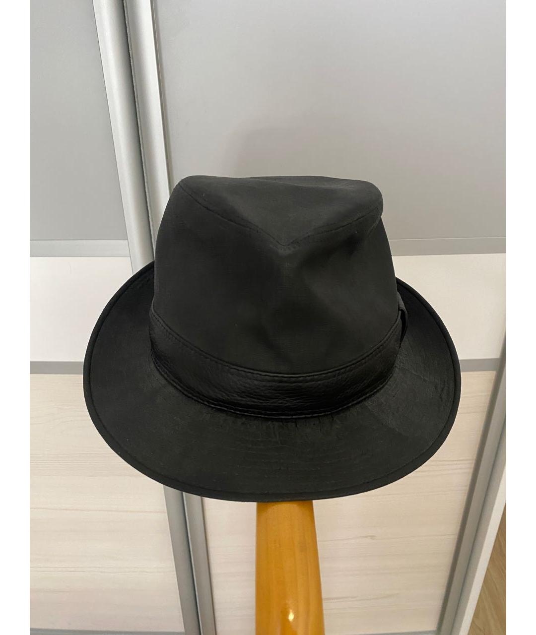HERMES Черная льняная шляпа, фото 5
