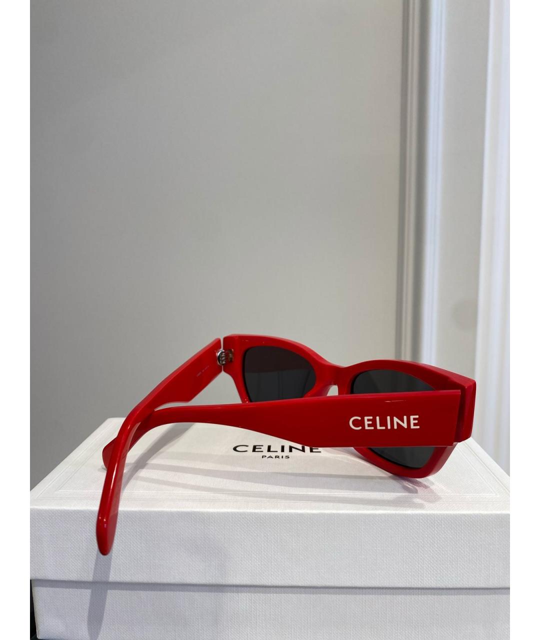 CELINE Красные солнцезащитные очки, фото 2