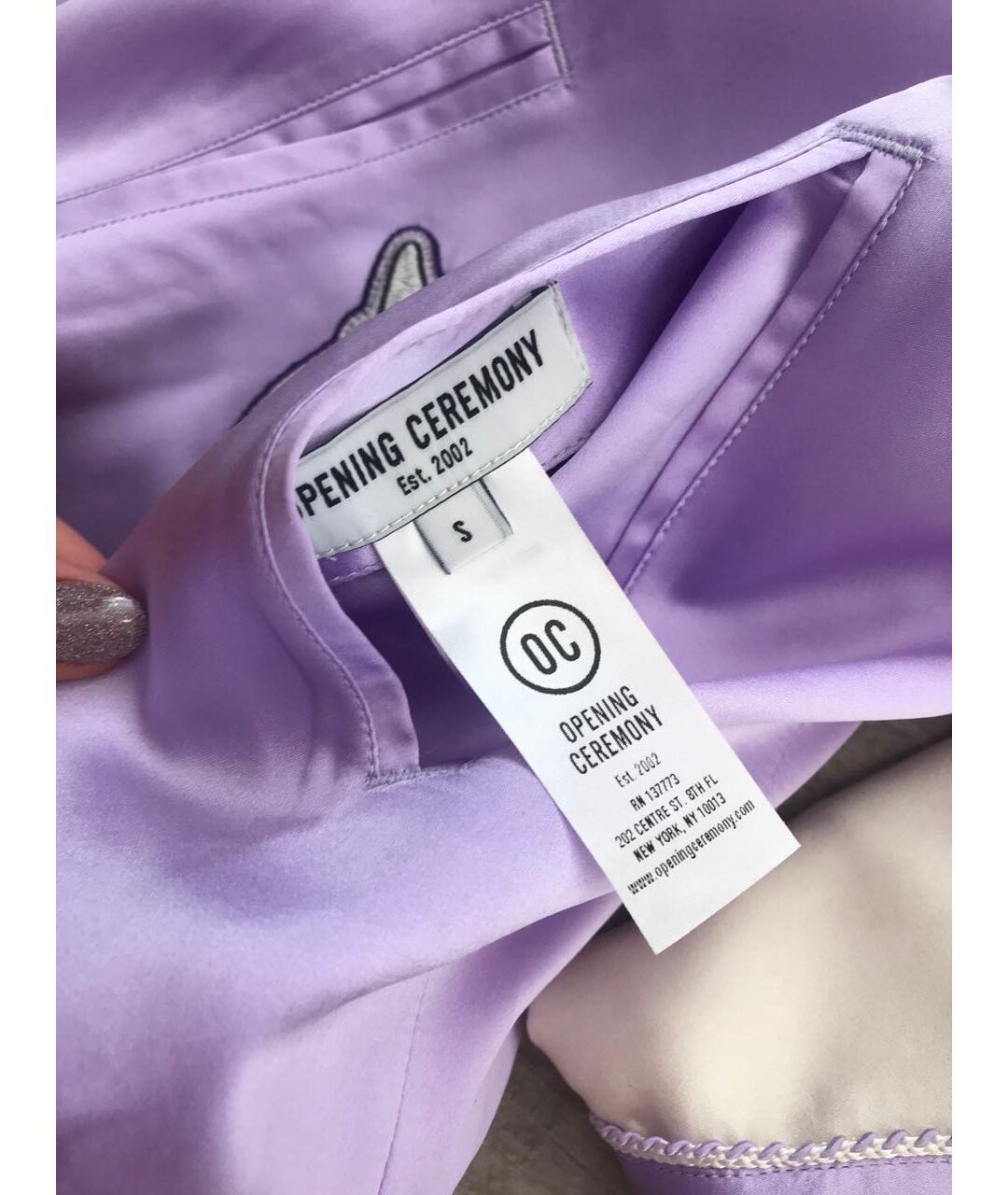 OPENING CEREMONY Фиолетовый шелковый спортивные костюмы, фото 3