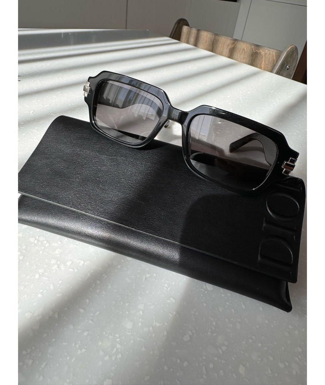 CHRISTIAN DIOR Черные пластиковые солнцезащитные очки, фото 8