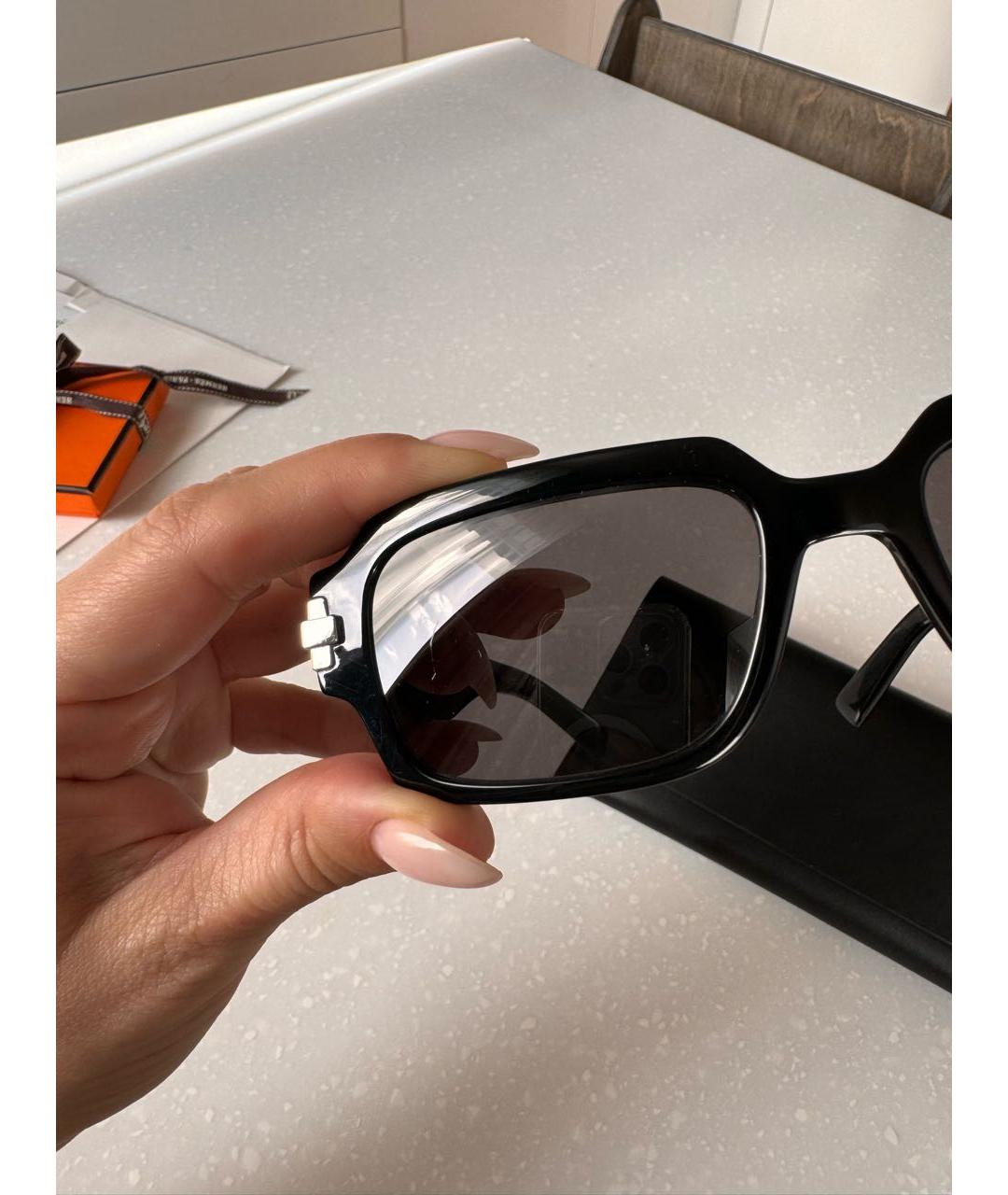 CHRISTIAN DIOR Черные пластиковые солнцезащитные очки, фото 5