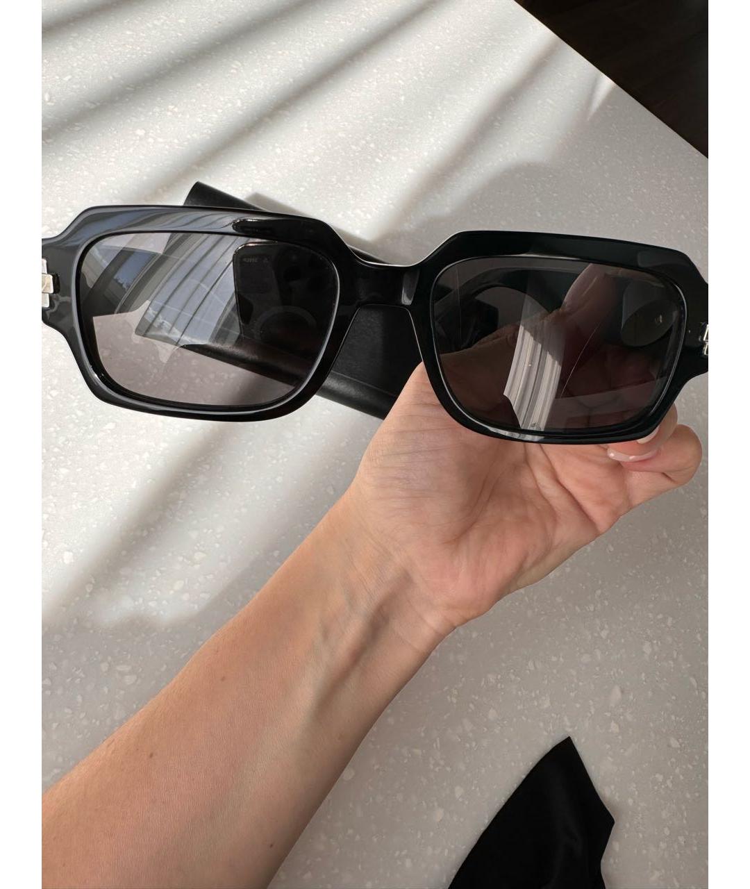 CHRISTIAN DIOR Черные пластиковые солнцезащитные очки, фото 6