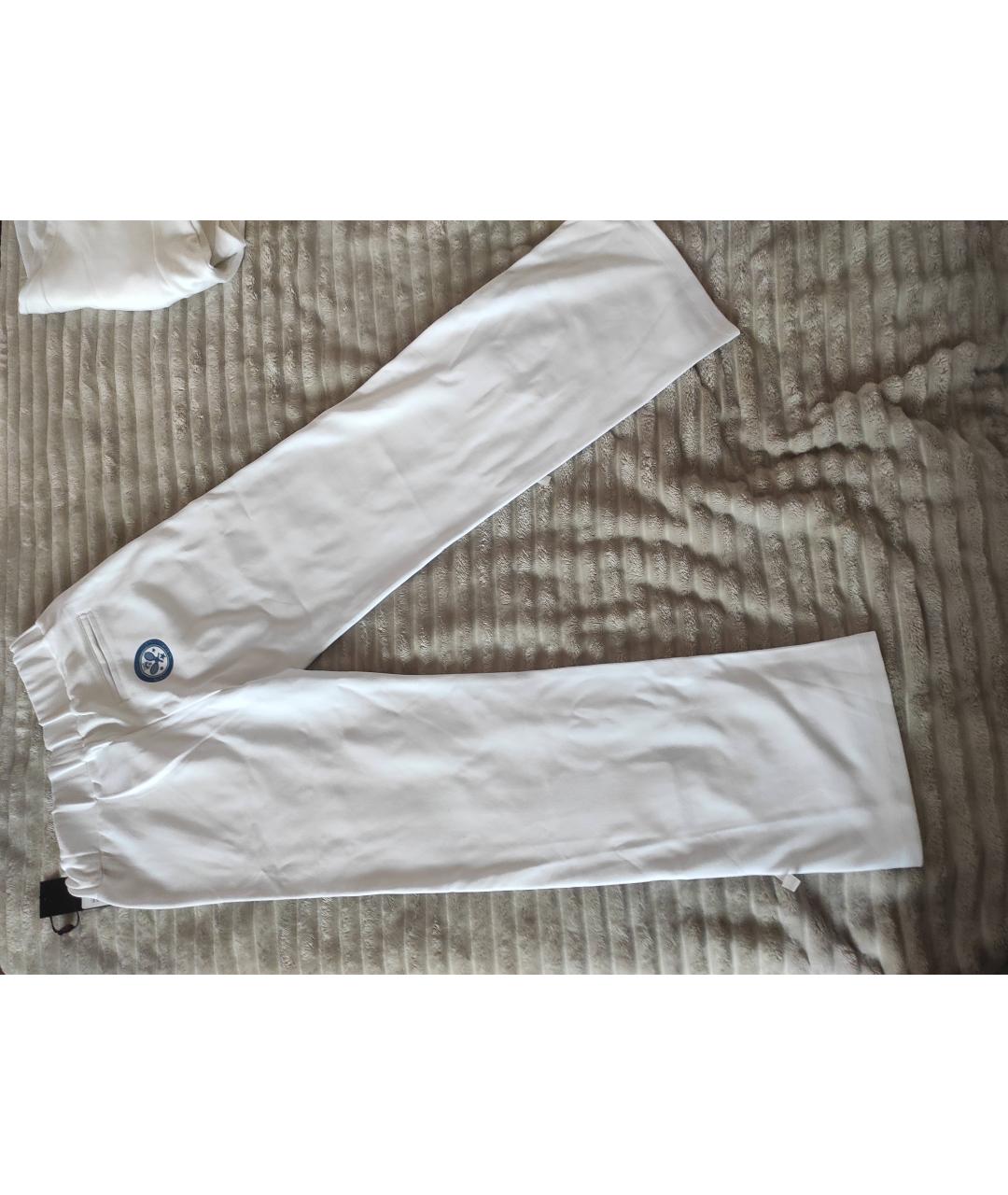 PLEIN SPORT Белые вискозные брюки широкие, фото 3