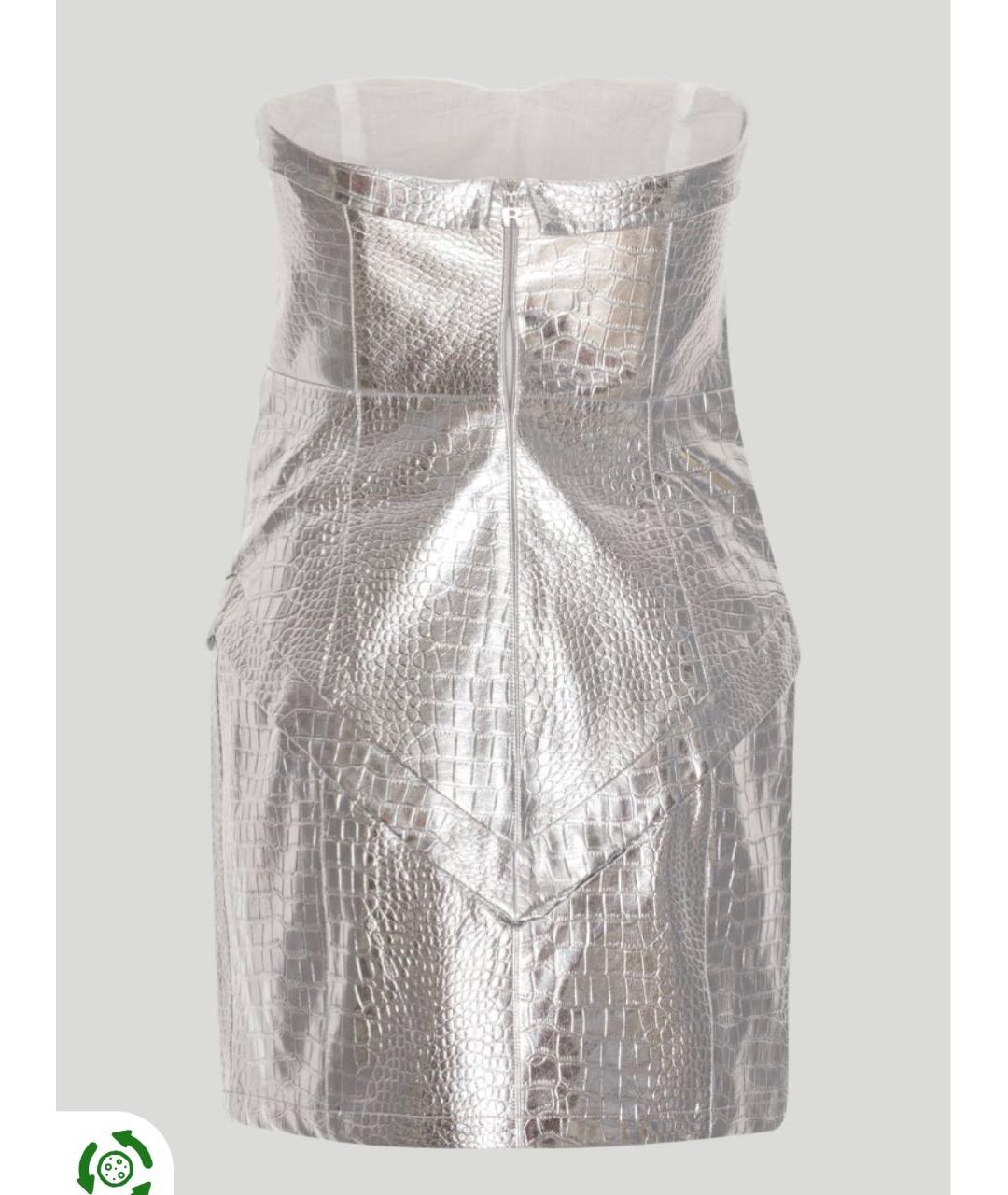 ROTATE Серебряное коктейльное платье, фото 3