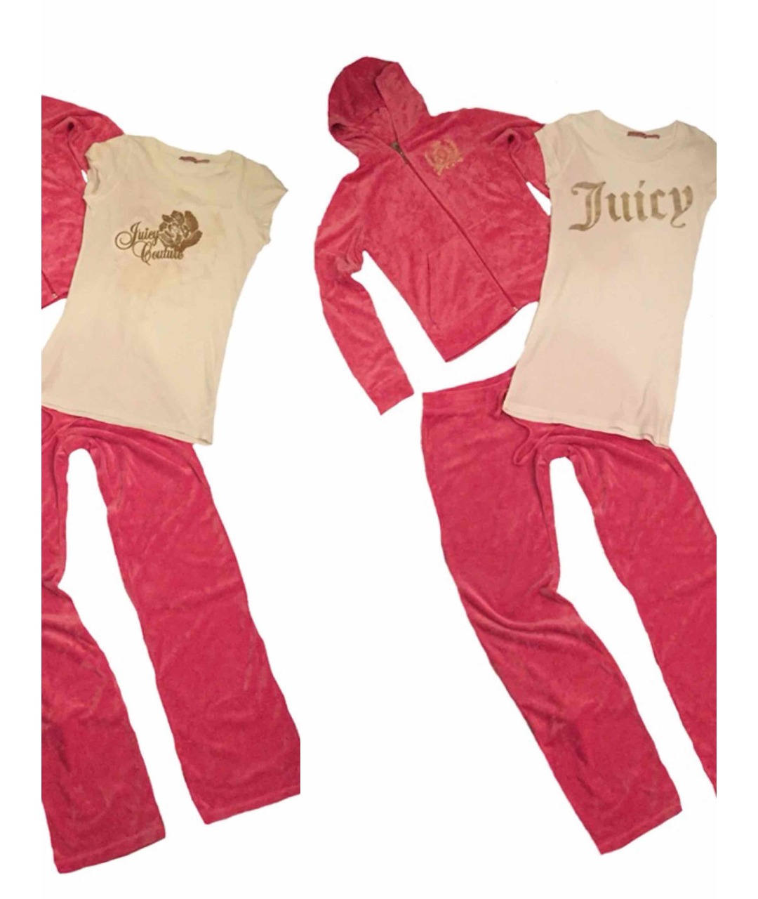 JUICY COUTURE Розовый хлопковый костюм с брюками, фото 3