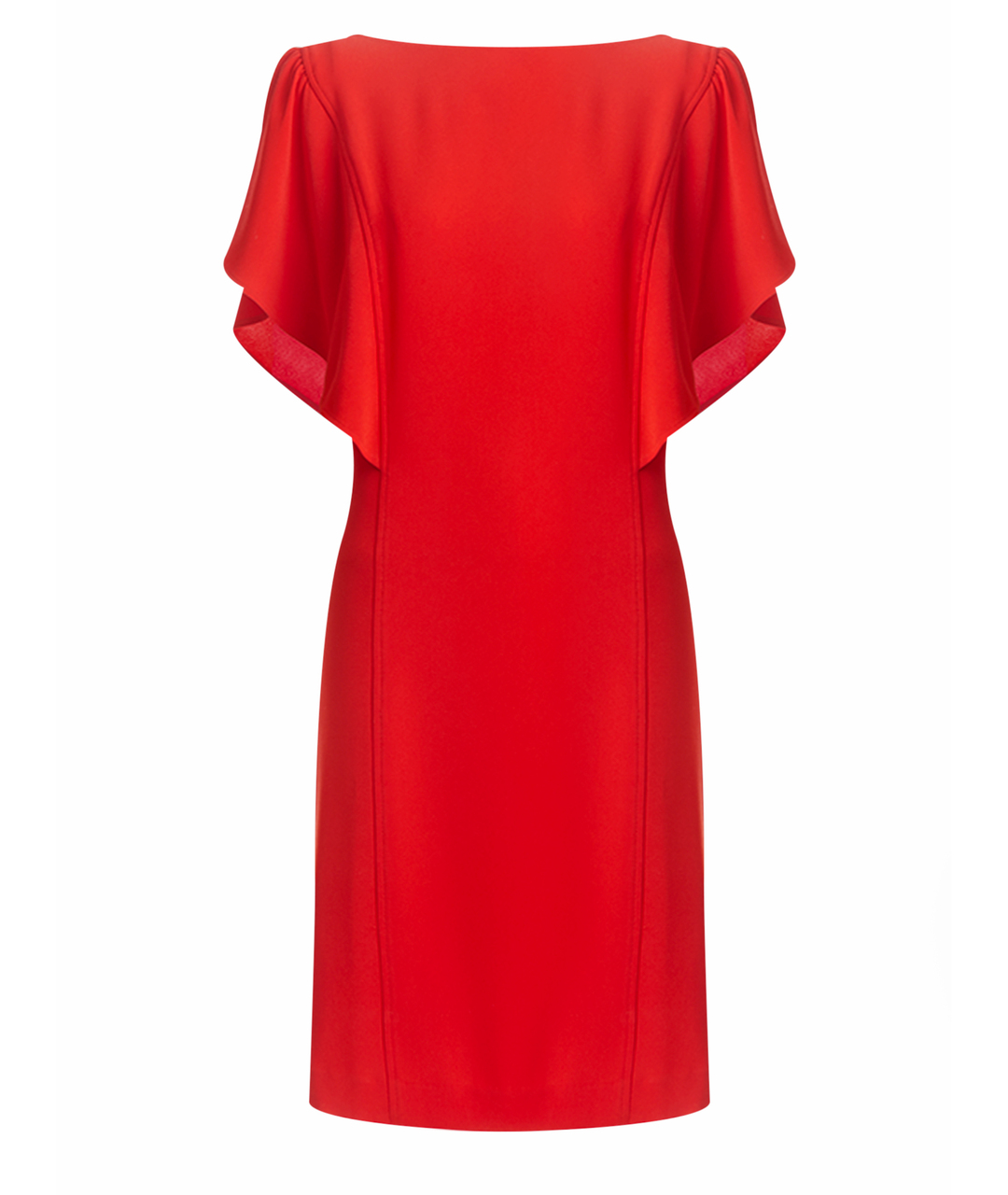 ST. JOHN Красное шелковое повседневное платье, фото 1