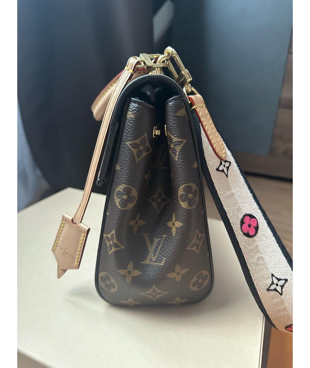 LOUIS VUITTON PRE-OWNED Коричневая сумка с короткими ручками, фото 4