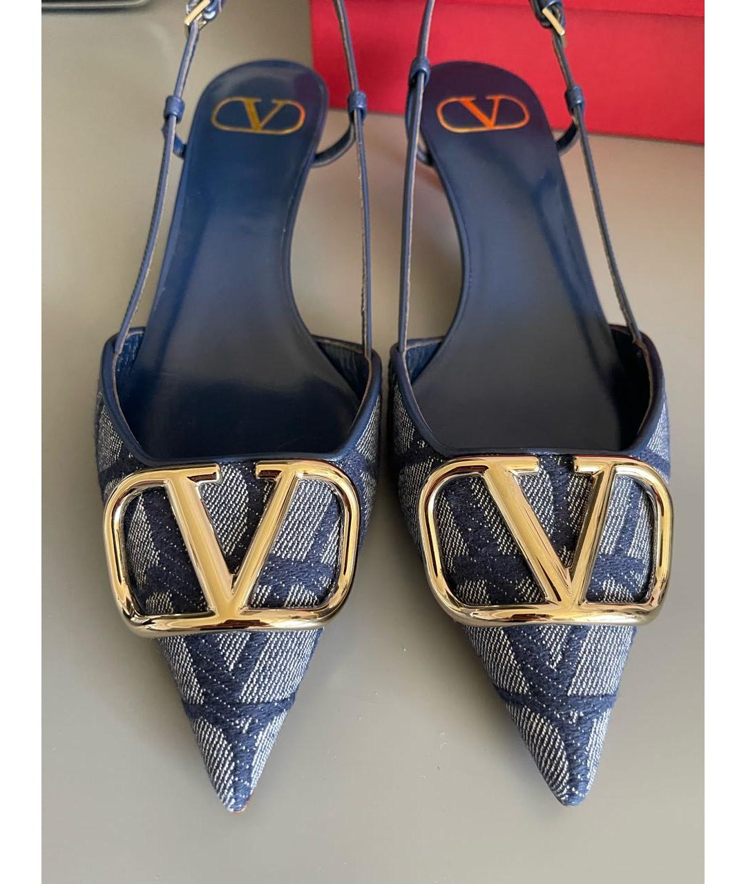 VALENTINO Синие текстильные туфли, фото 6