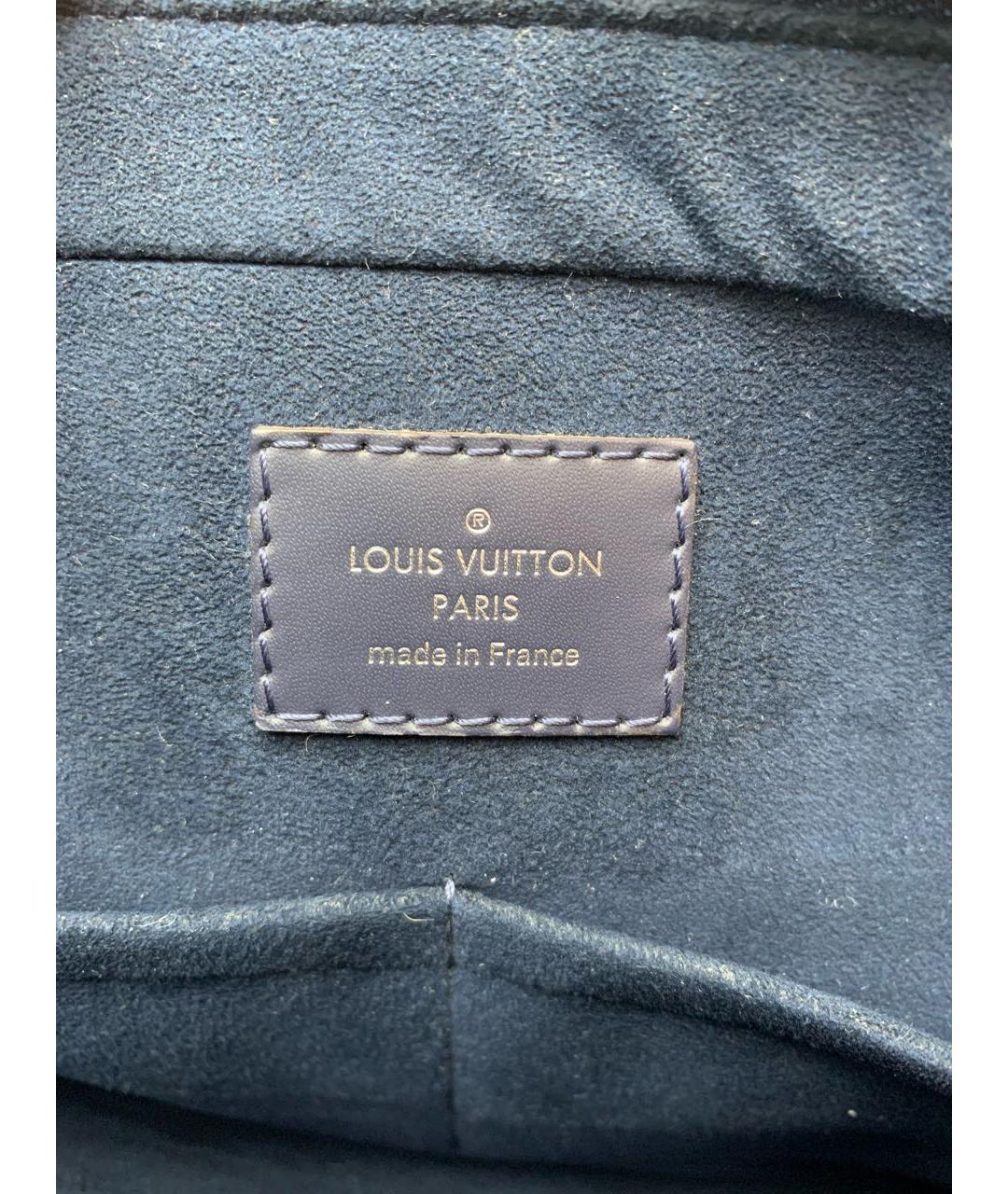 LOUIS VUITTON Темно-синий кожаный портфель, фото 6