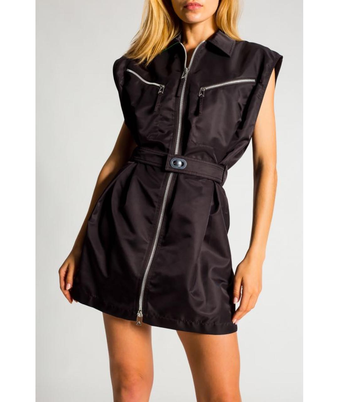 BOTTEGA VENETA Черное синтетическое повседневное платье, фото 4