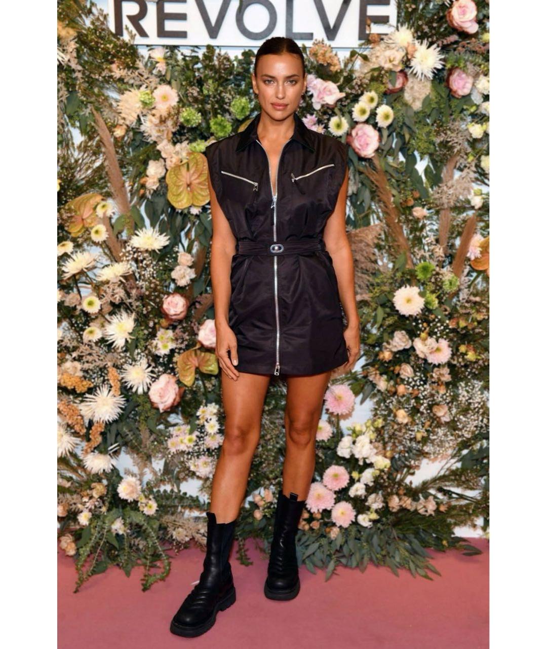 BOTTEGA VENETA Черное синтетическое повседневное платье, фото 2