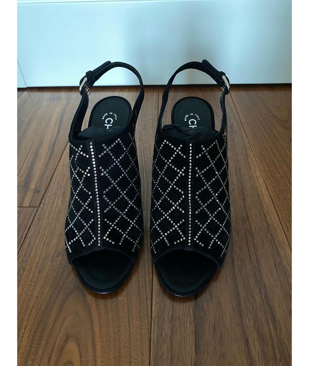 CHANEL Черные замшевые туфли, фото 7
