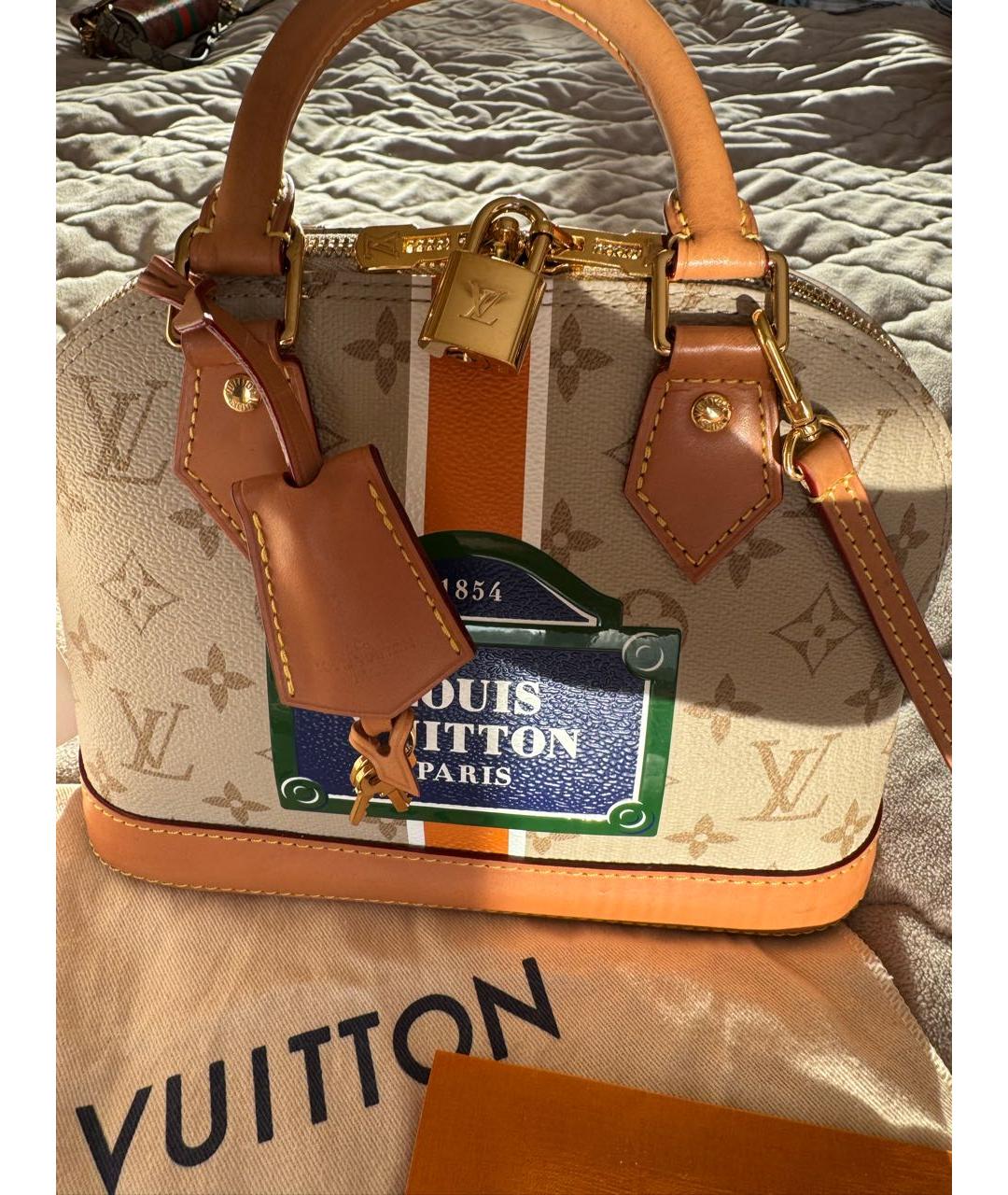 LOUIS VUITTON PRE-OWNED Бежевая сумка через плечо, фото 9