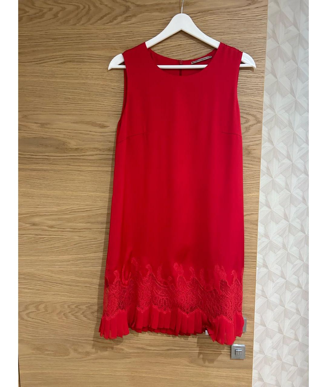 ERMANNO SCERVINO Красное шелковое коктейльное платье, фото 5