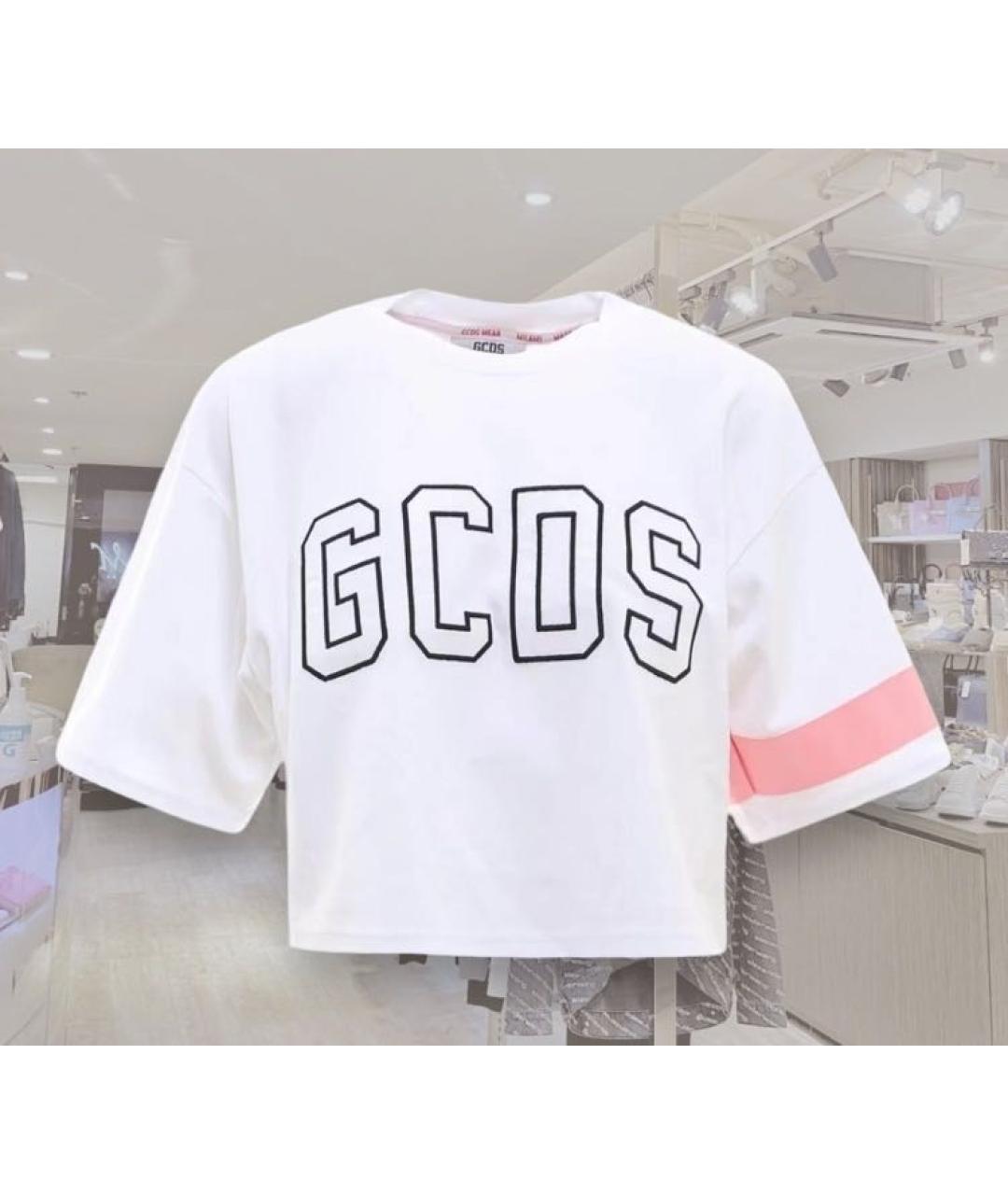 GCDS Белая хлопковая футболка, фото 3