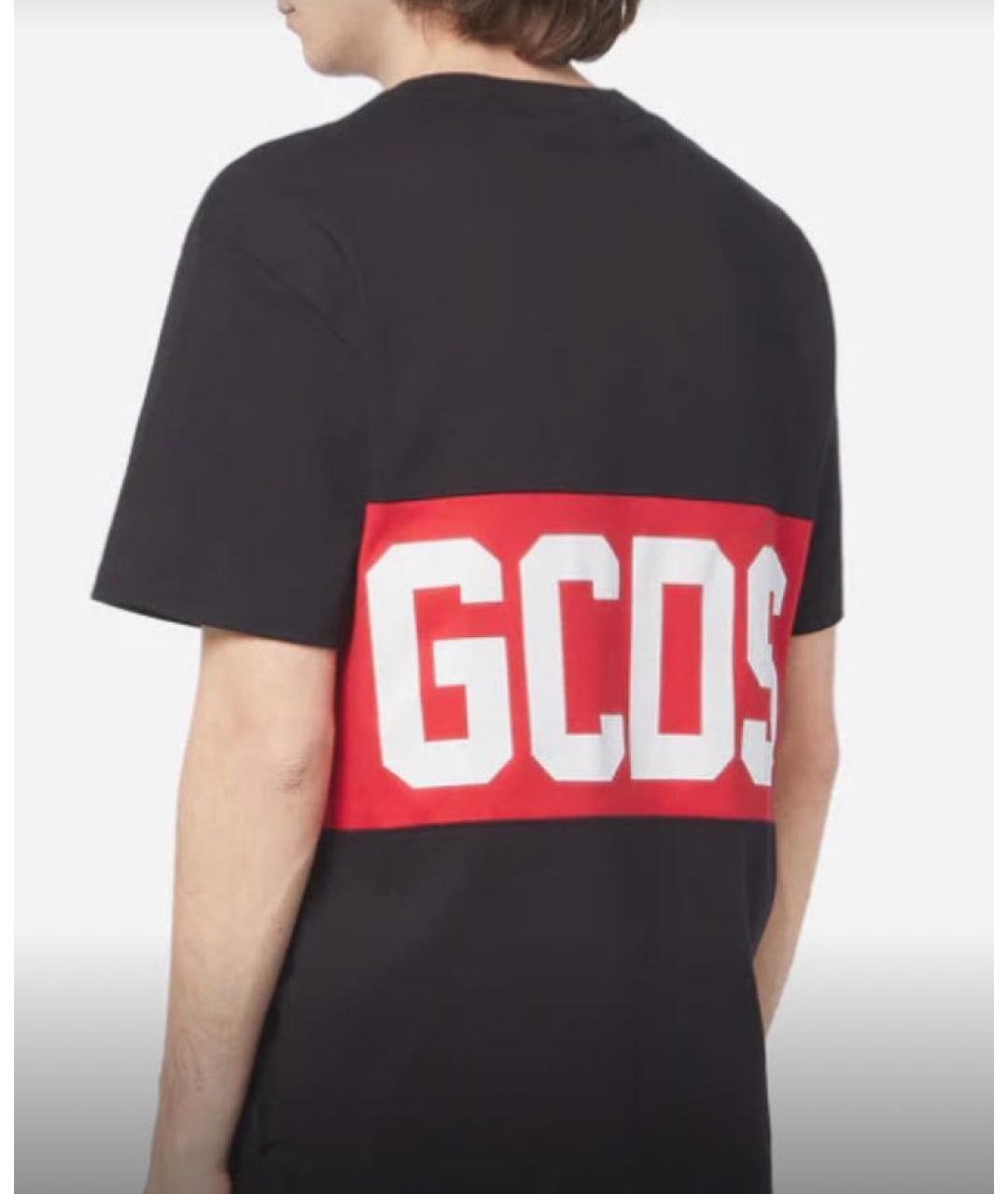 GCDS Черная хлопковая футболка, фото 3