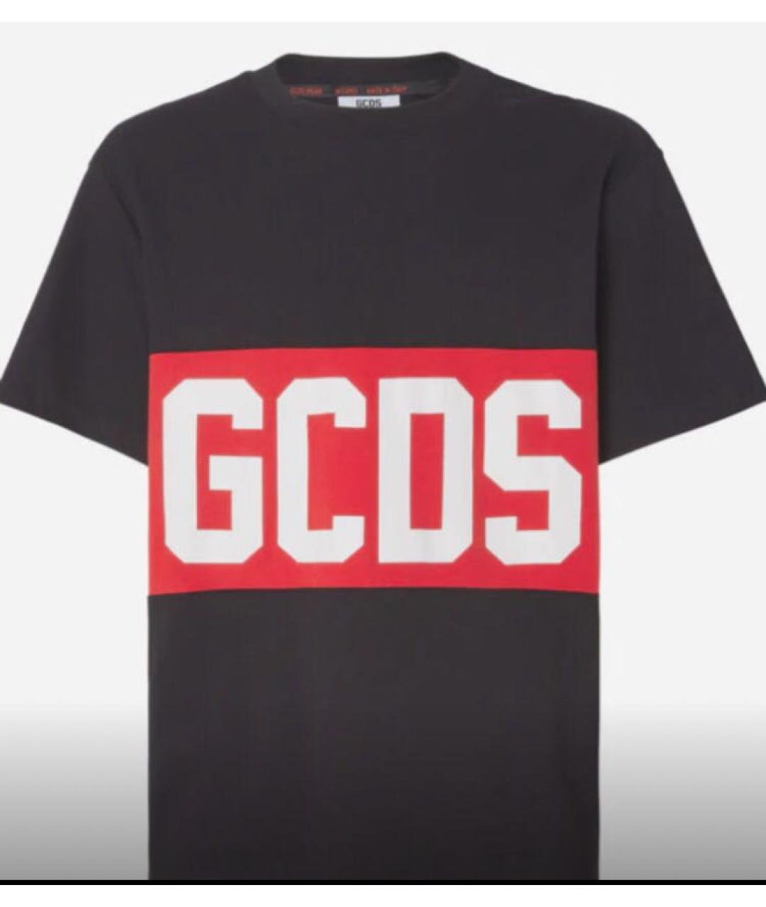 GCDS Черная хлопковая футболка, фото 4