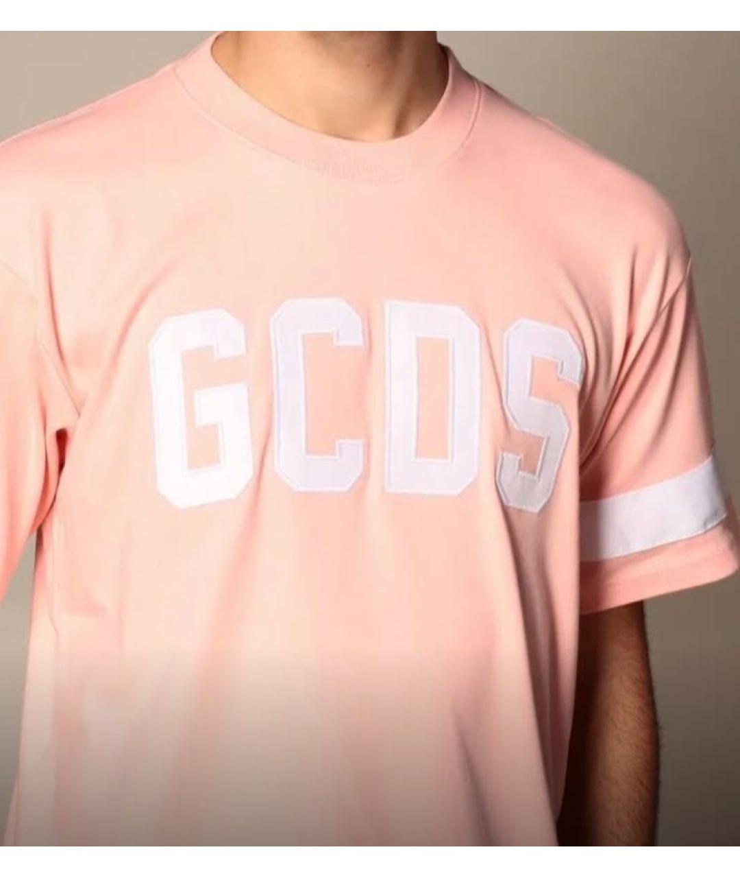 GCDS Розовая хлопковая футболка, фото 3