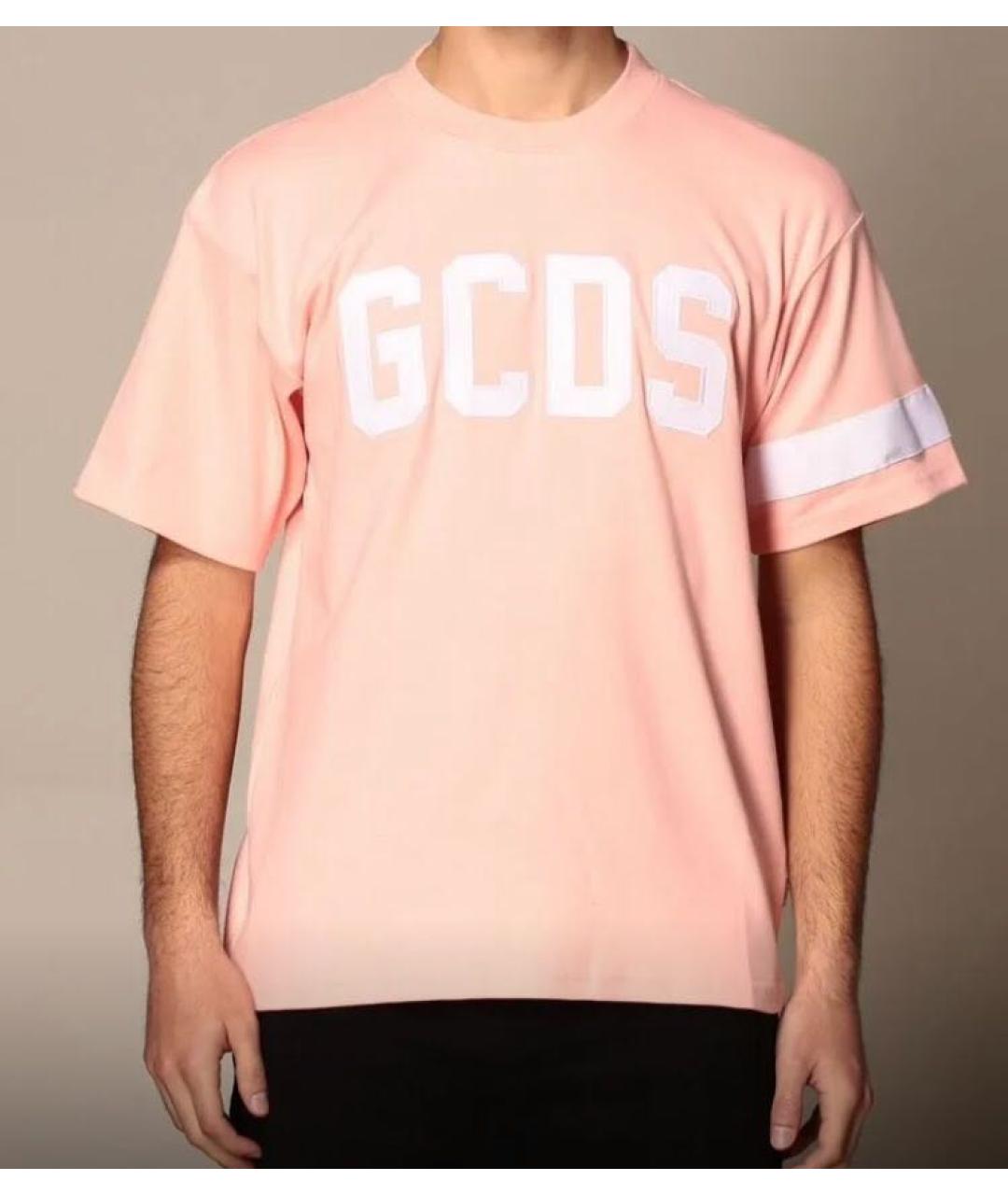 GCDS Розовая хлопковая футболка, фото 2