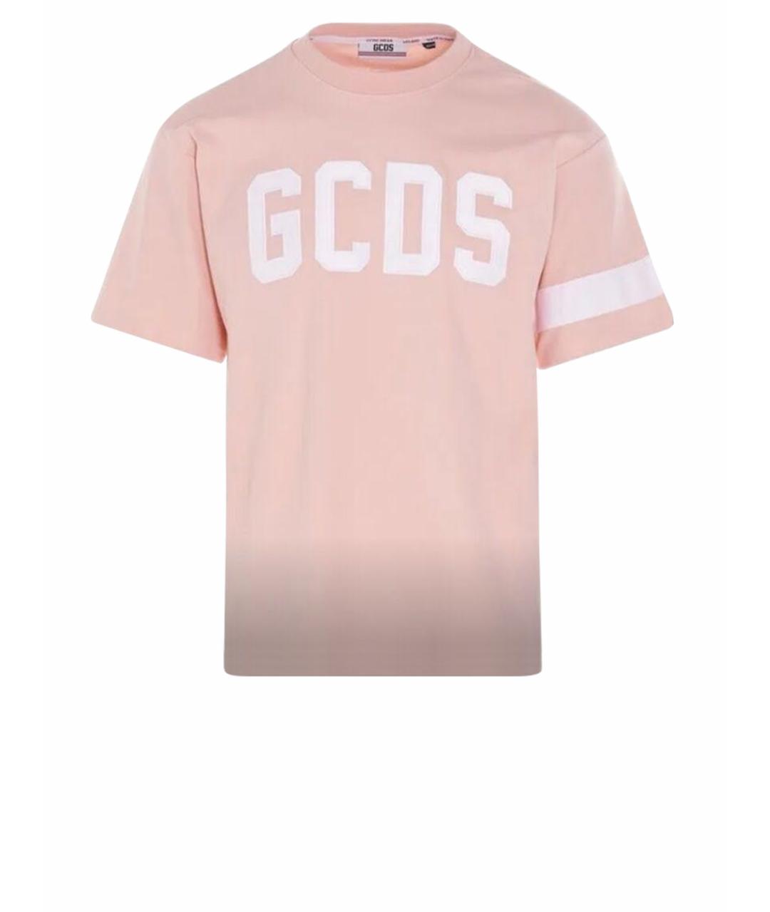 GCDS Розовая хлопковая футболка, фото 1