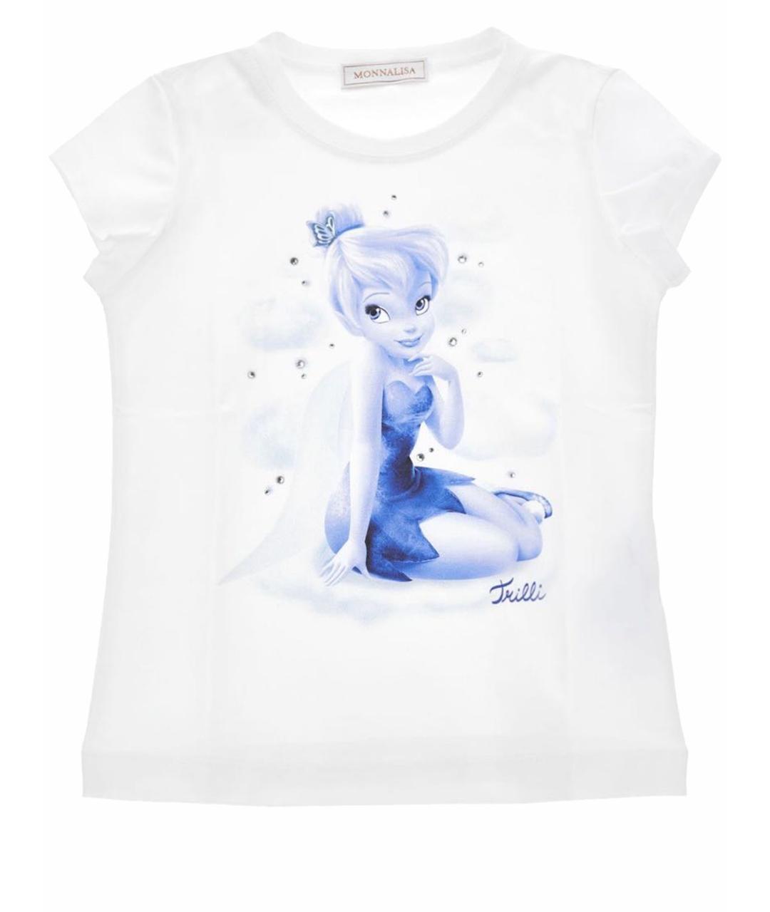 MONNALISA Белый хлопковый детская футболка / топ, фото 1