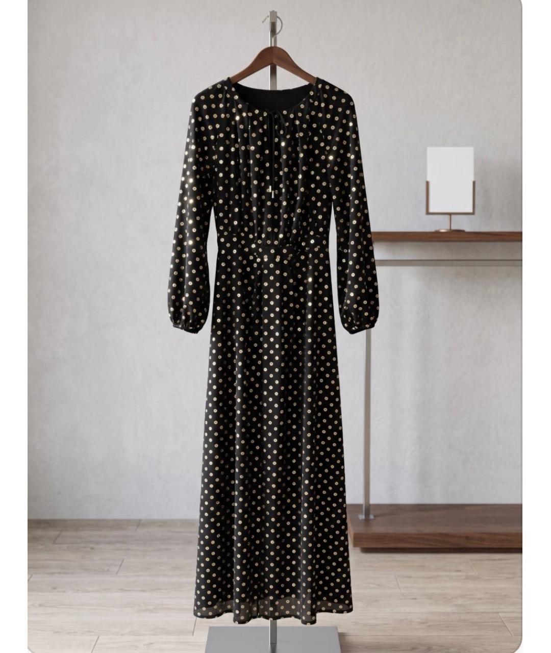 MAX MARA STUDIO Черное полиэстеровое вечернее платье, фото 8