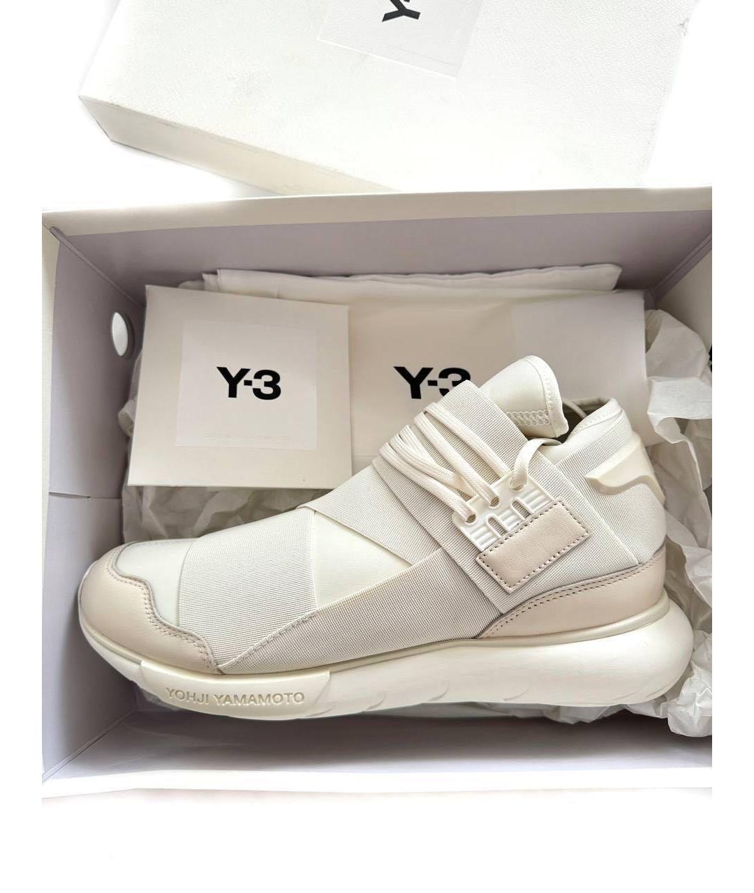 Y-3 Бежевые высокие кроссовки / кеды, фото 2