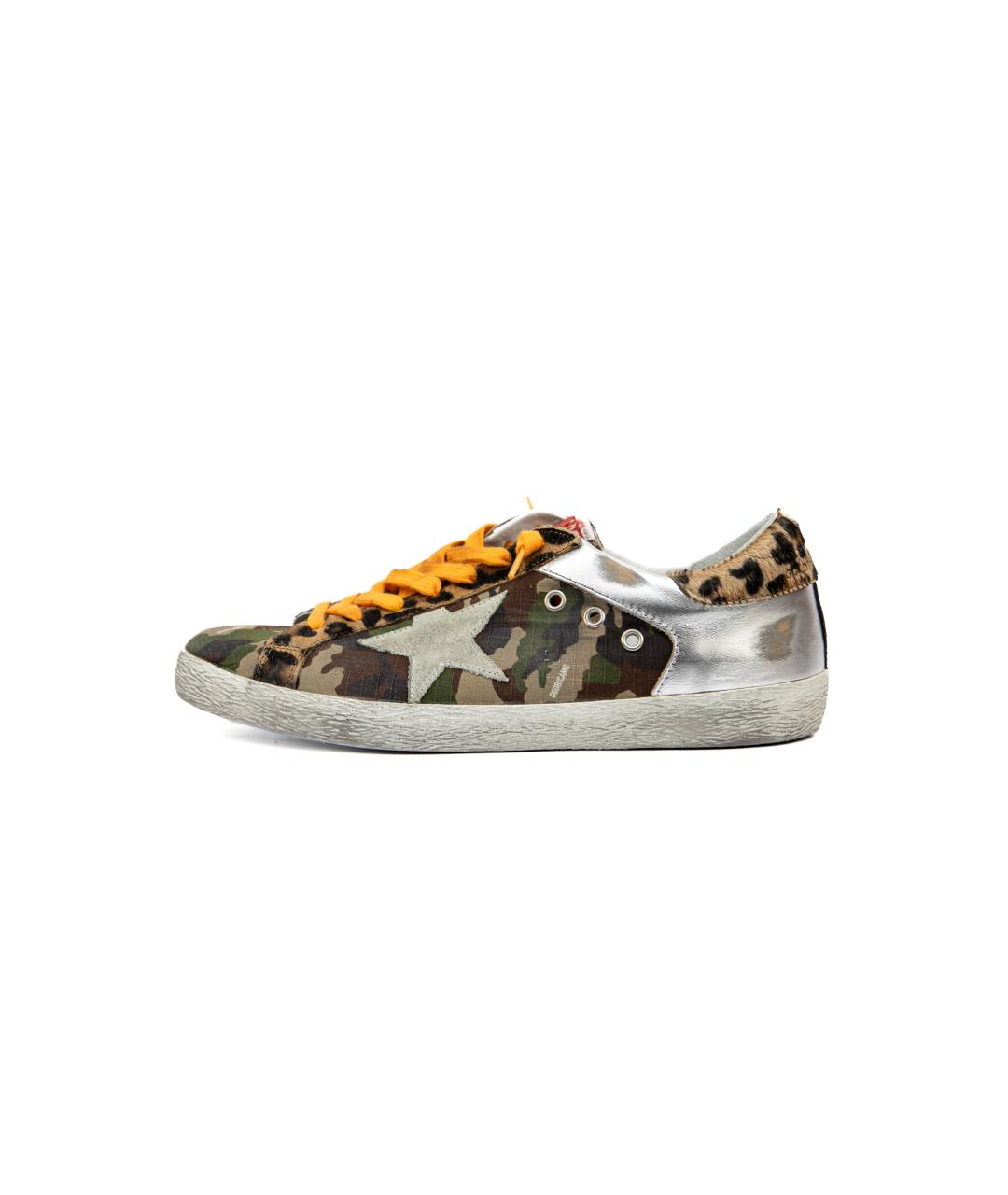 GOLDEN GOOSE DELUXE BRAND Зеленые кожаные низкие кроссовки / кеды, фото 6