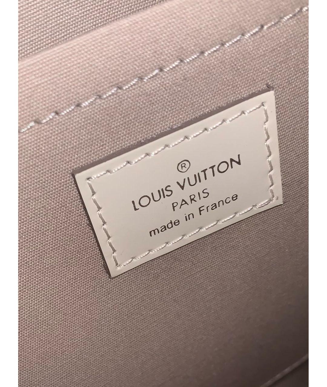 LOUIS VUITTON Белая кожаная сумка тоут, фото 7