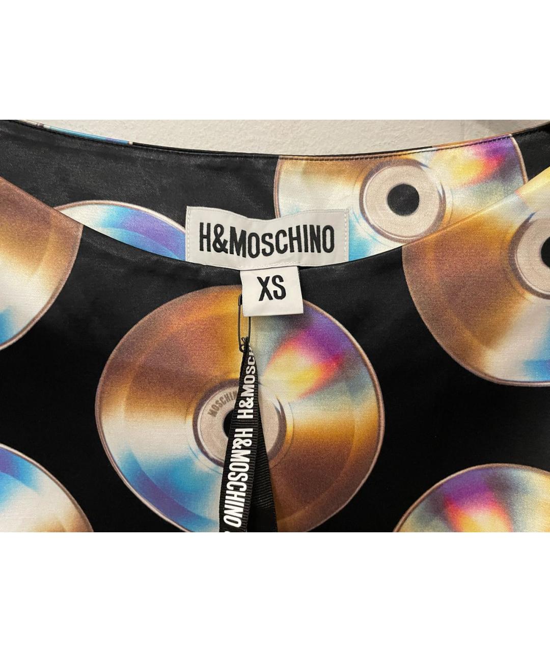 MOSCHINO Черная вискозная майка, фото 3