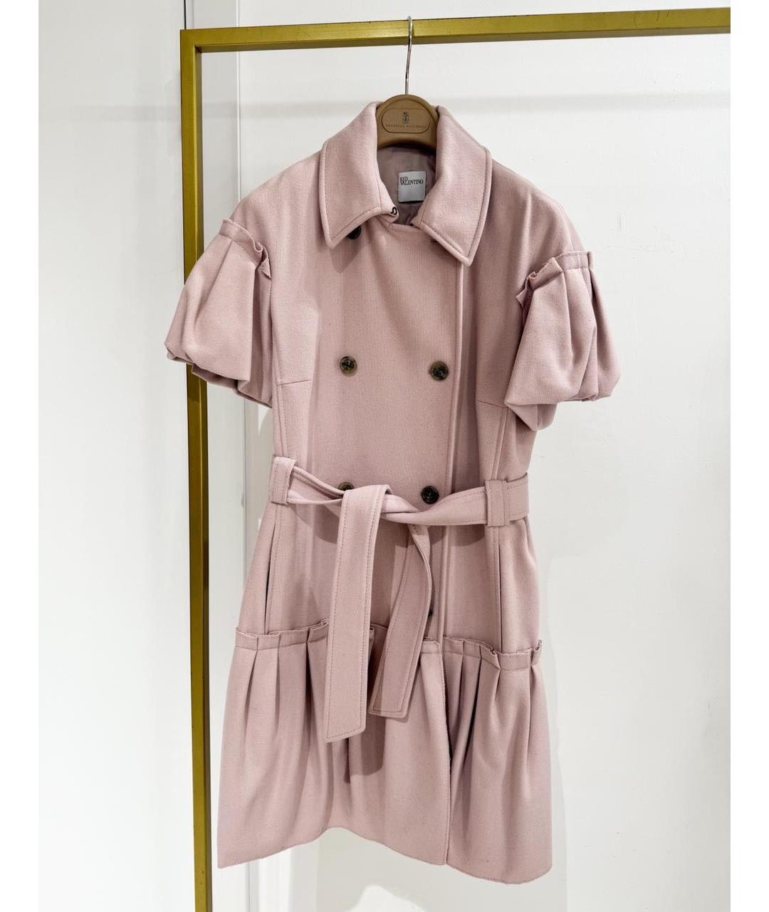 RED VALENTINO Розовое пальто, фото 2