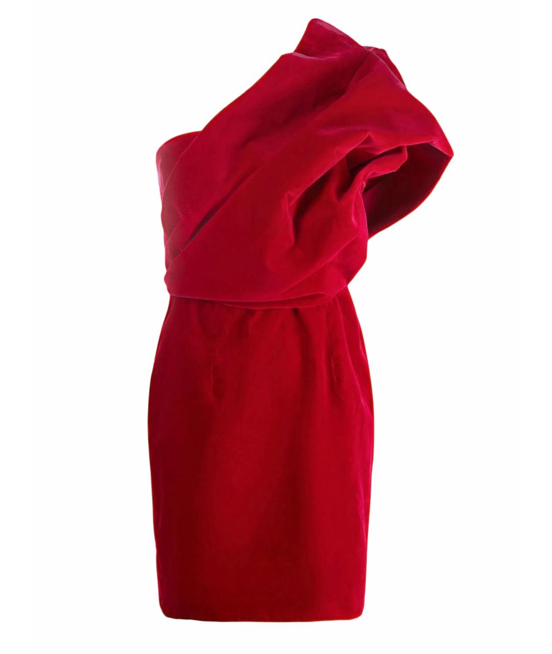 TOM FORD Красное бархатное коктейльное платье, фото 1