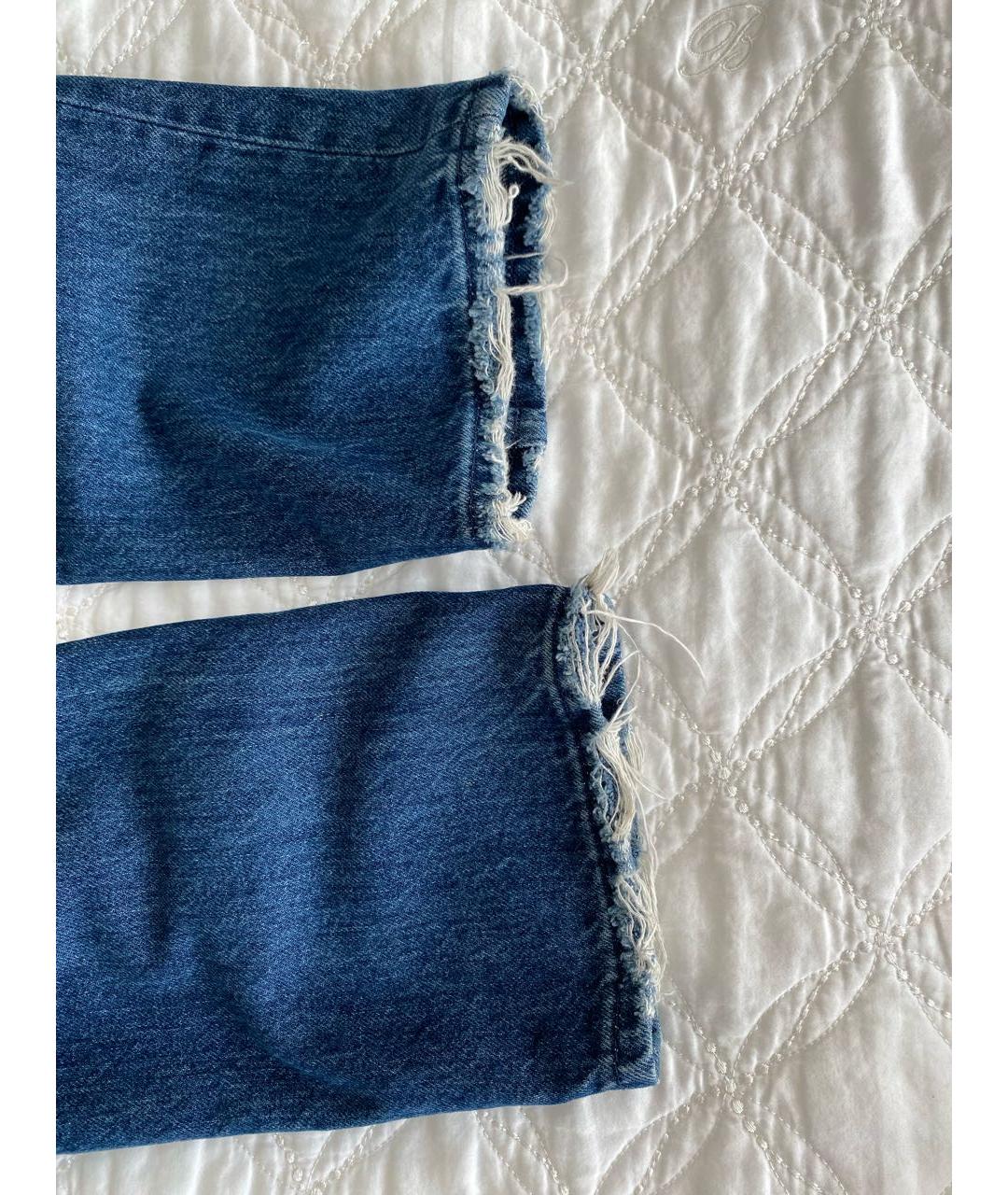 MAJE Синие хлопковые прямые джинсы, фото 4