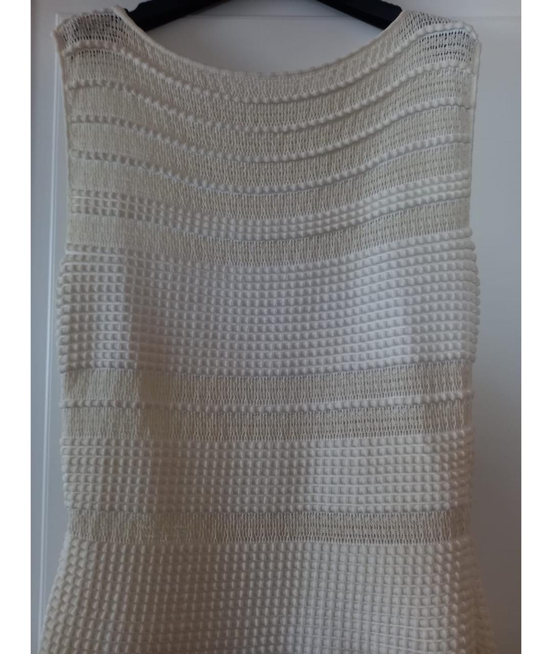 ALAIA Белое вискозное повседневное платье, фото 3