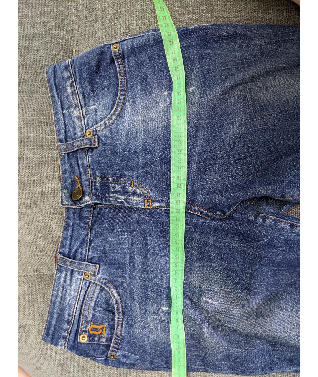 JOHN GALLIANO Синие хлопковые джинсы слим, фото 4