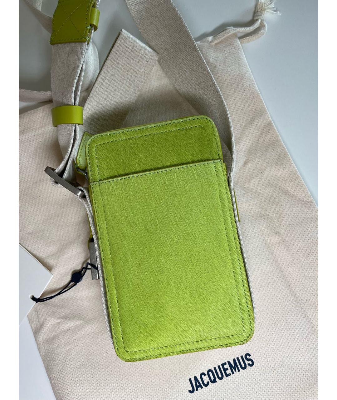 JACQUEMUS Зеленая сумка через плечо, фото 4