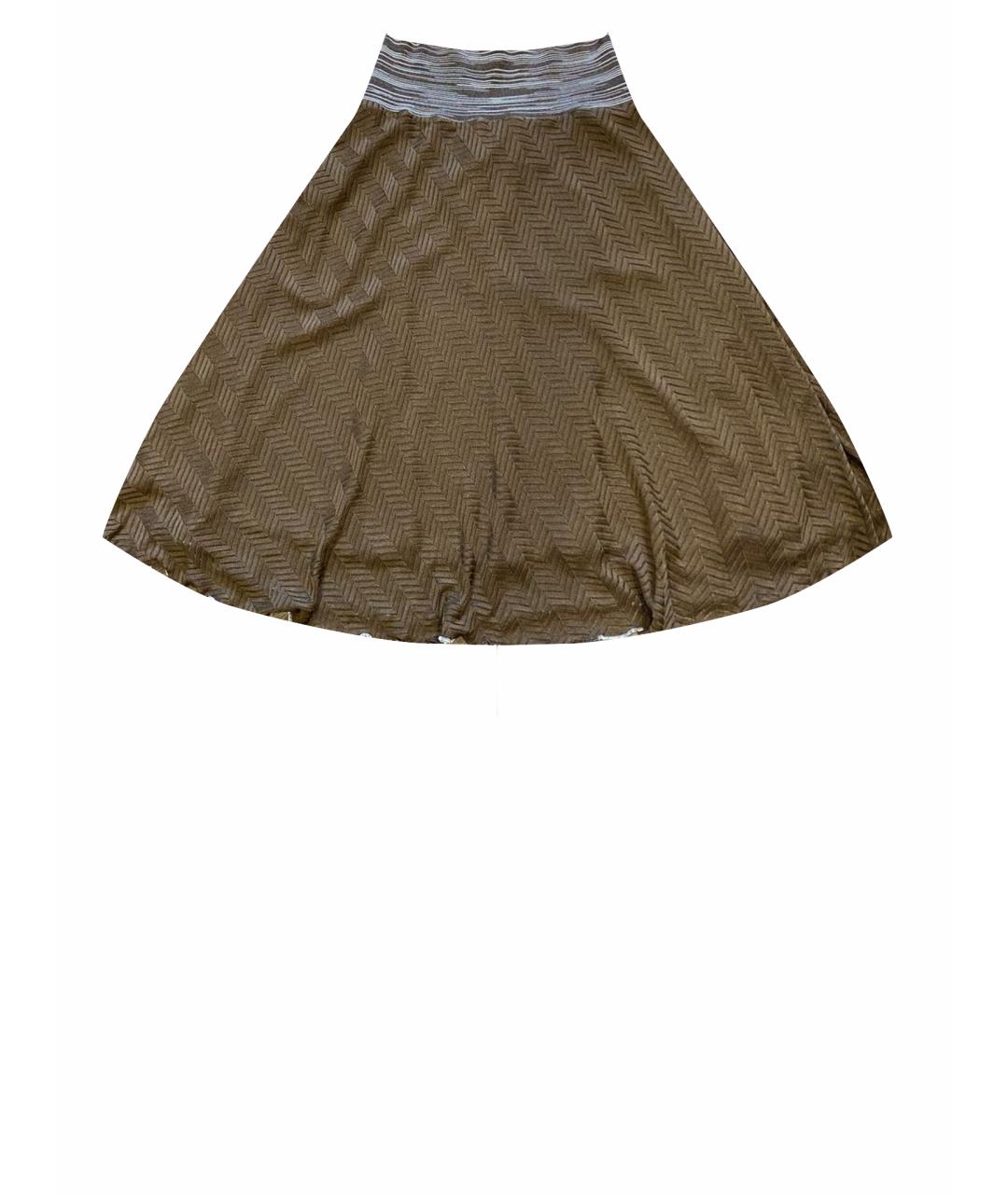 MISSONI Коричневая вискозная юбка миди, фото 1
