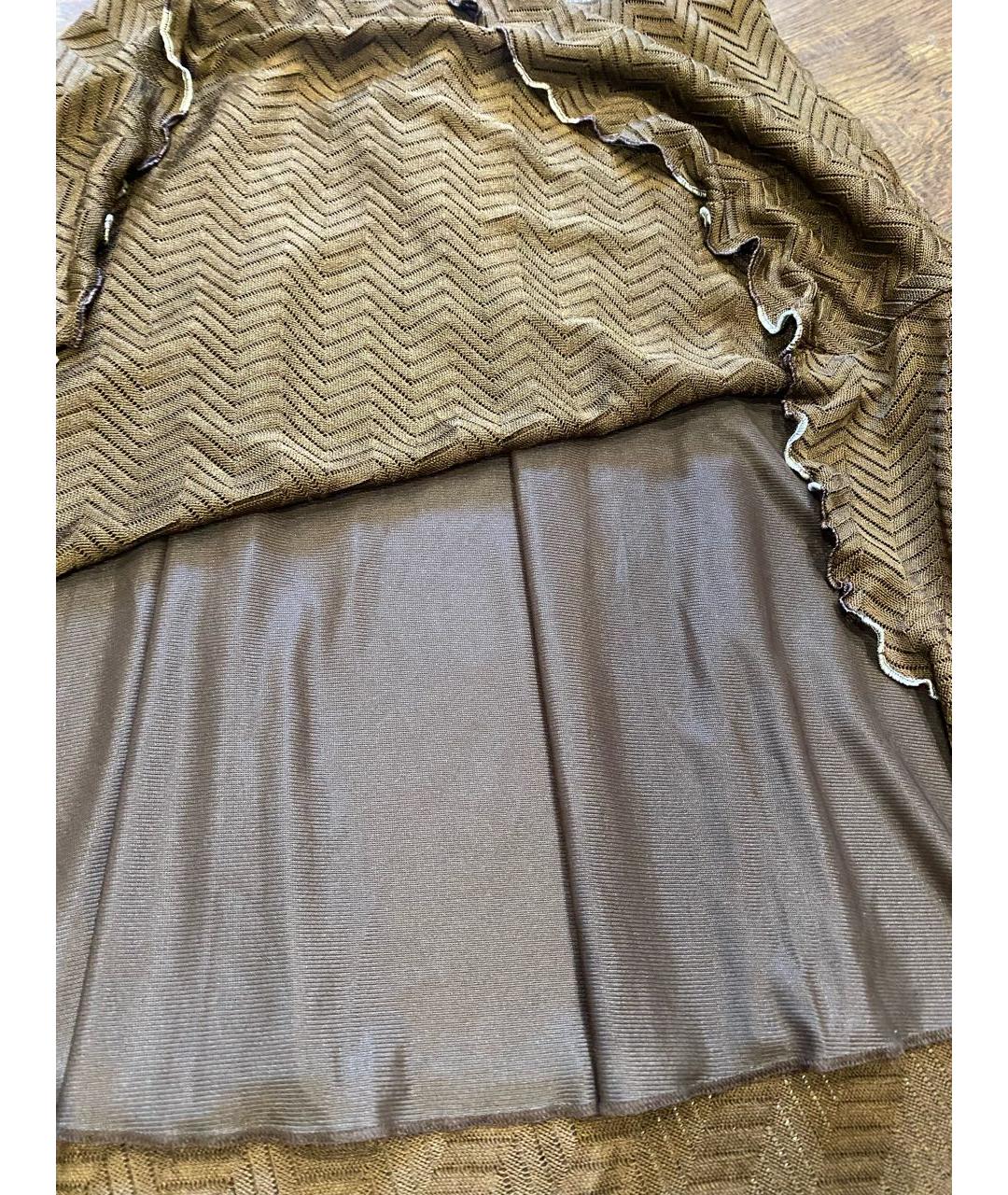 MISSONI Коричневая вискозная юбка миди, фото 6
