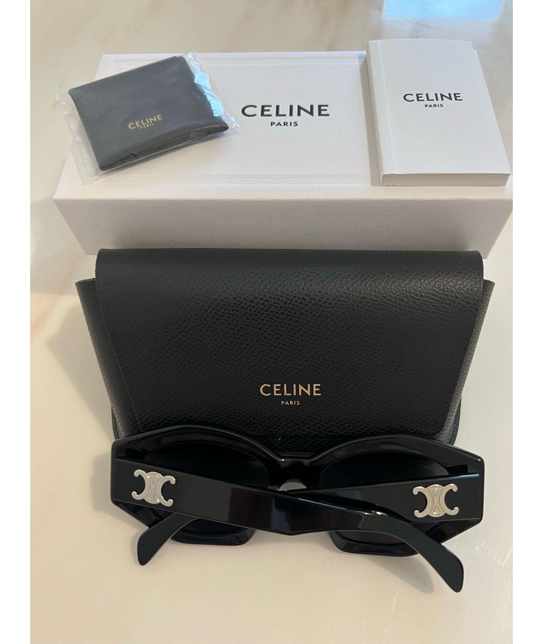 CELINE Черные пластиковые солнцезащитные очки, фото 4