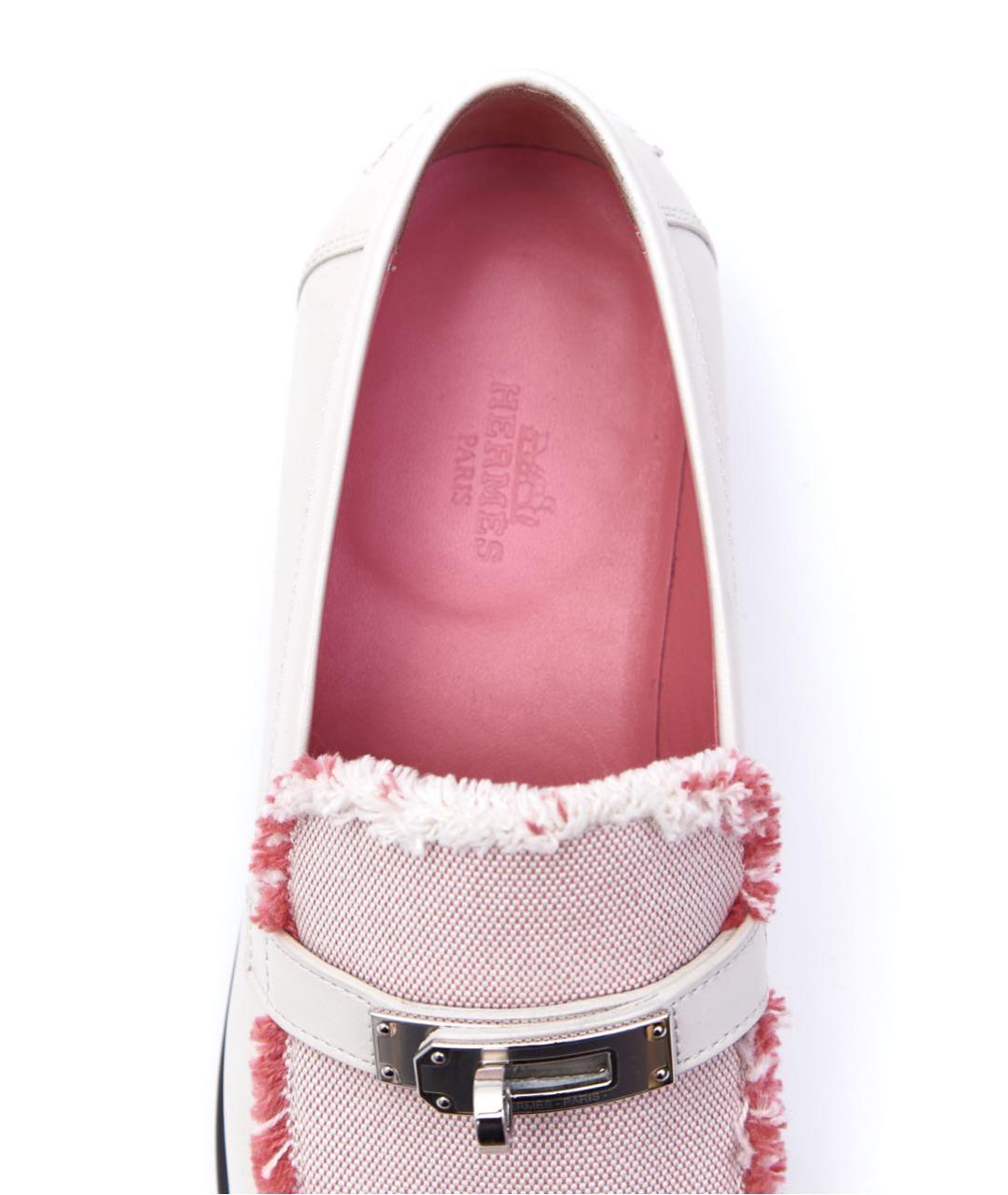 HERMES Розовые кожаные лоферы, фото 4