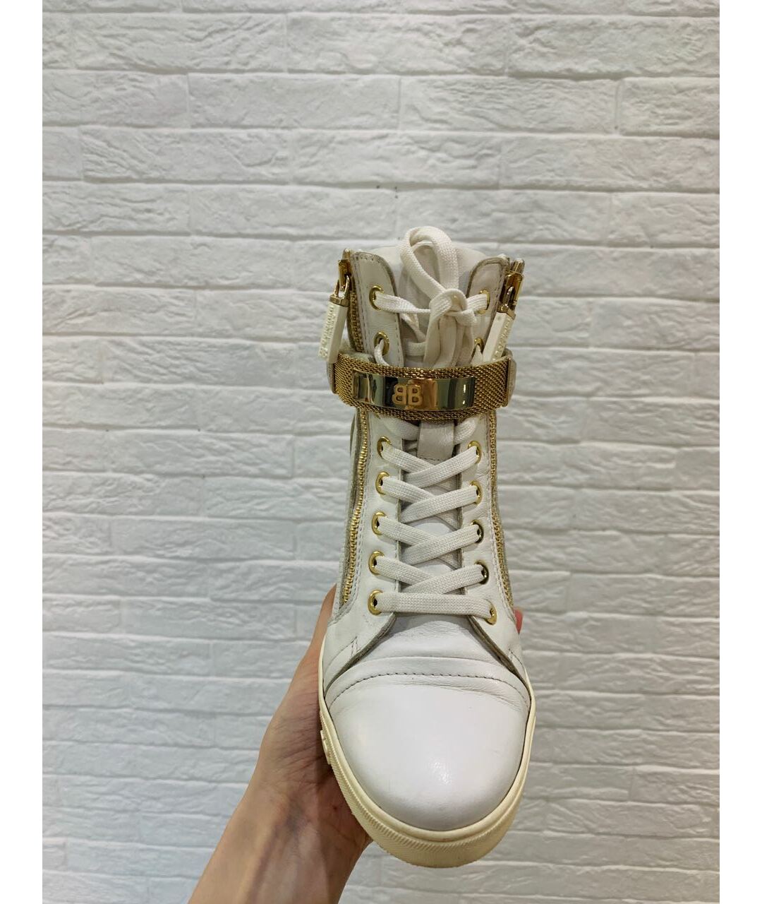 BALDININI Белые кожаные кроссовки, фото 6
