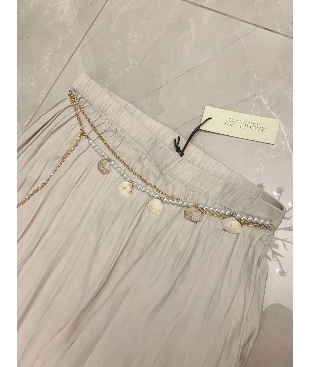 RACHEL ZOE Бежевая полиэстеровая юбка миди, фото 2