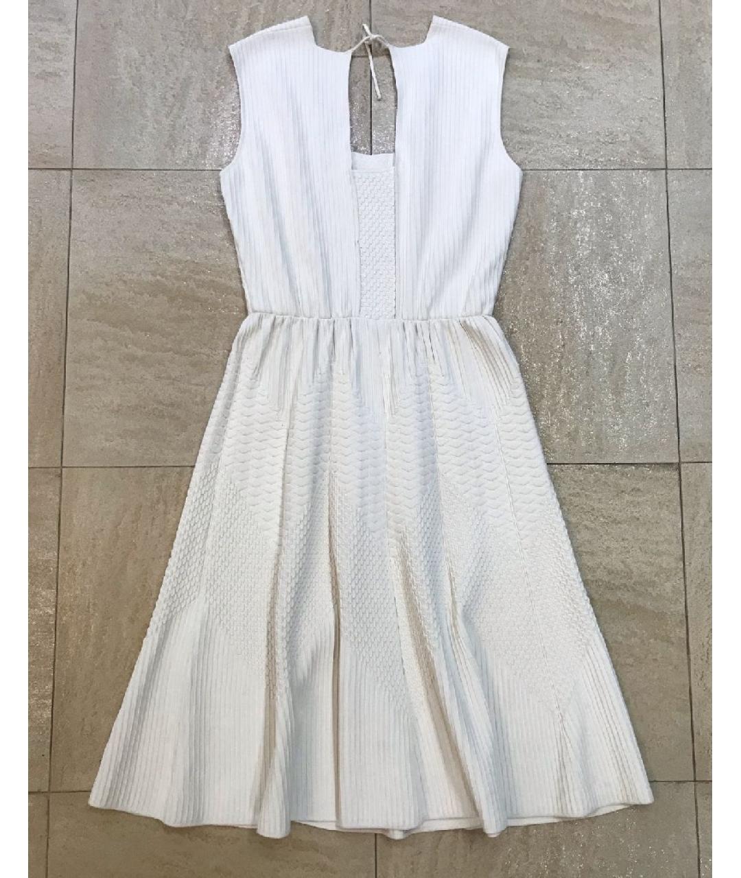 SALVATORE FERRAGAMO Белое вискозное повседневное платье, фото 2