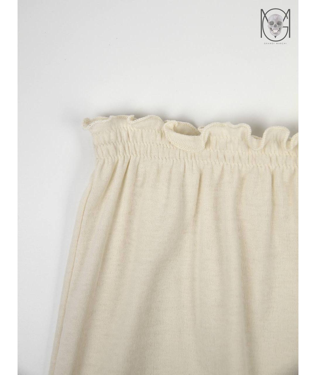 JIL SANDER Бежевая хлопковая юбка миди, фото 2