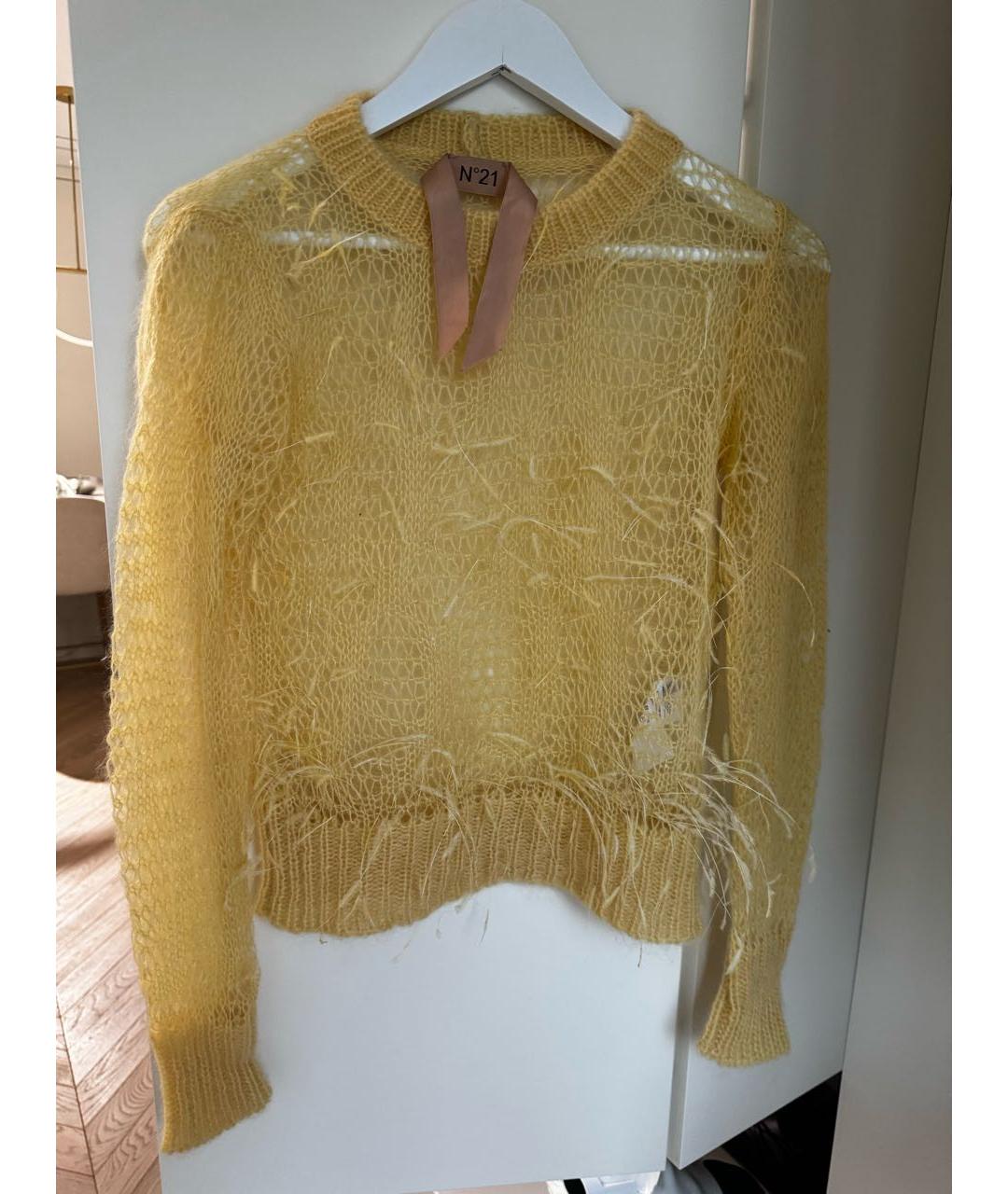 NO. 21 Желтый шерстяной джемпер / свитер, фото 6