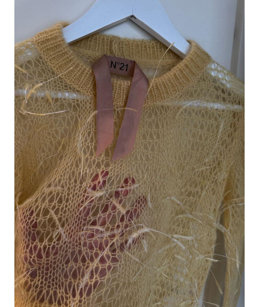 NO. 21 Желтый шерстяной джемпер / свитер, фото 3