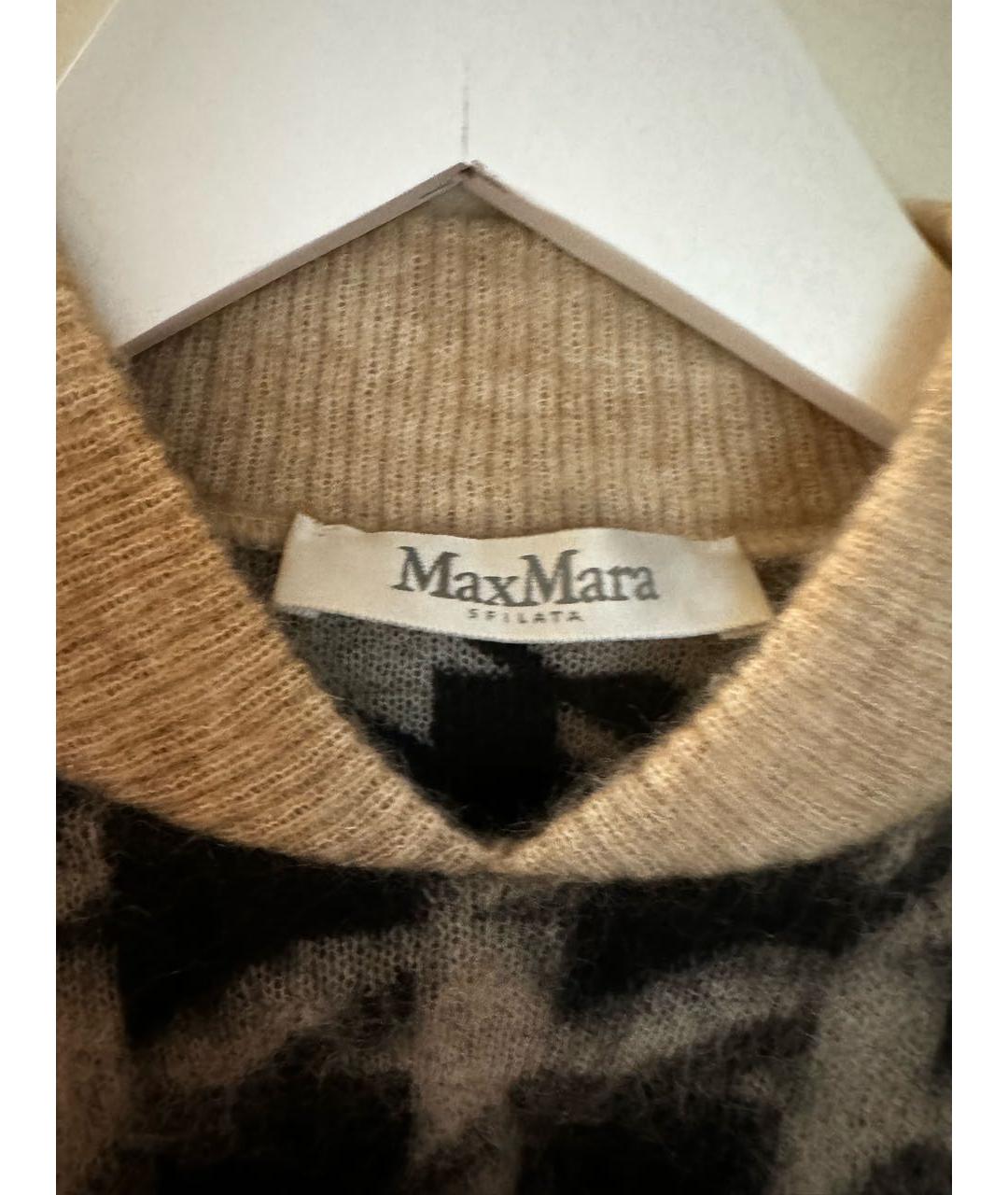MAX MARA Бежевый шерстяной джемпер / свитер, фото 4