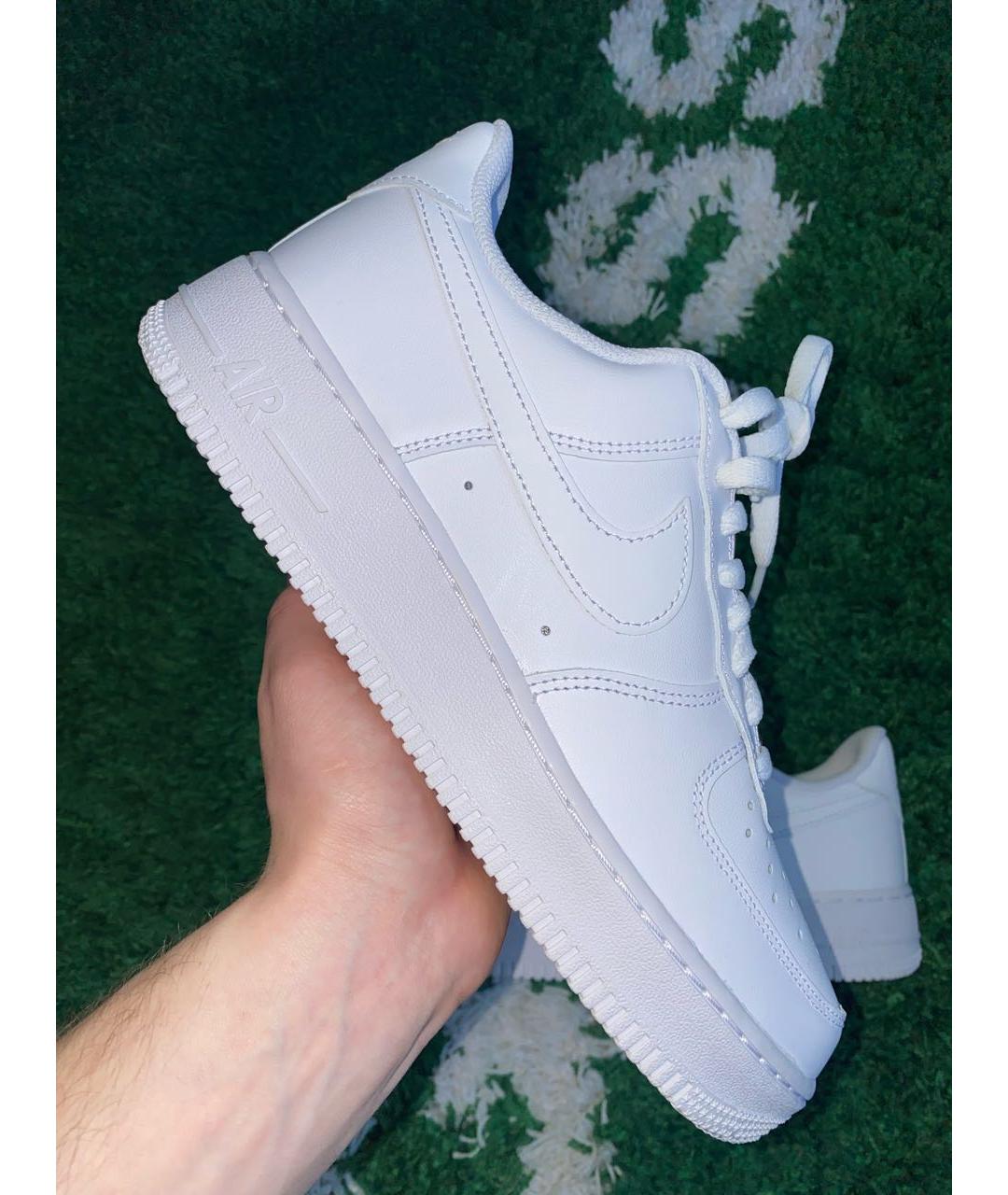 NIKE Белые кожаные низкие кроссовки / кеды, фото 2